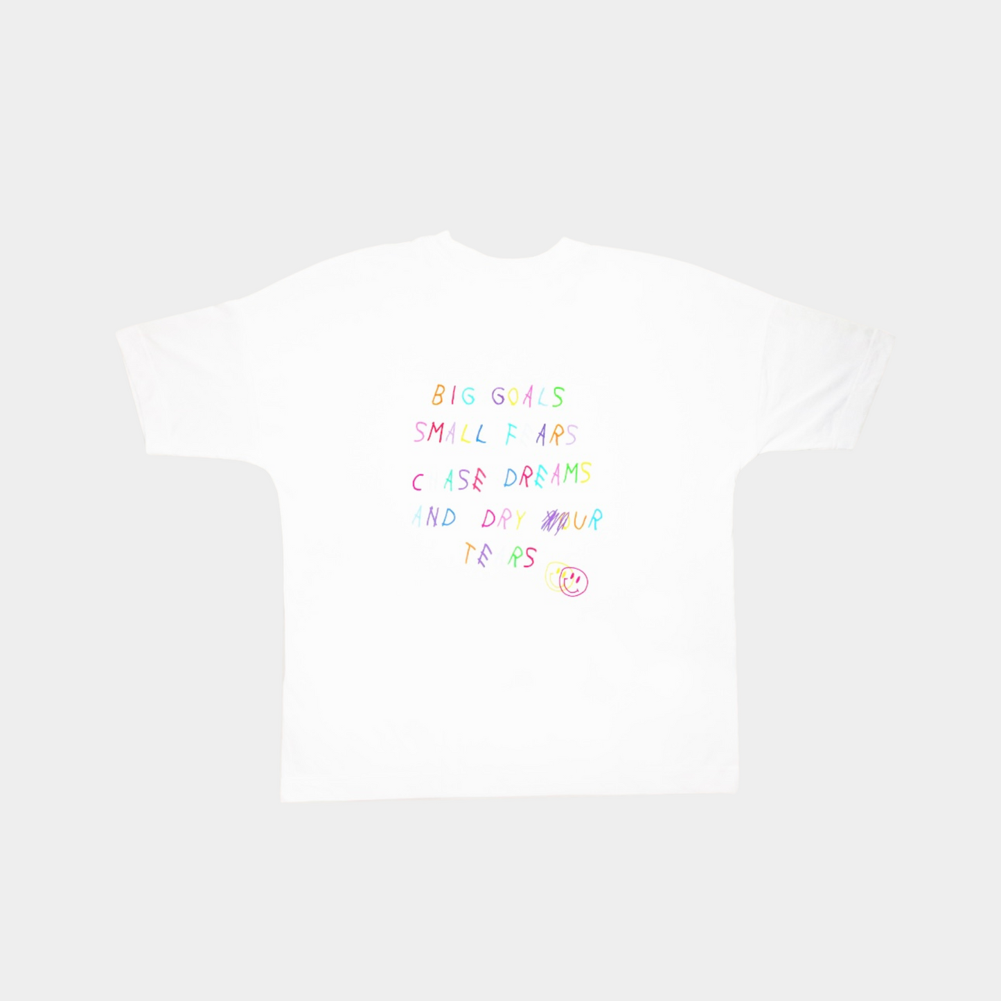 T-shirt "big goals" blanc