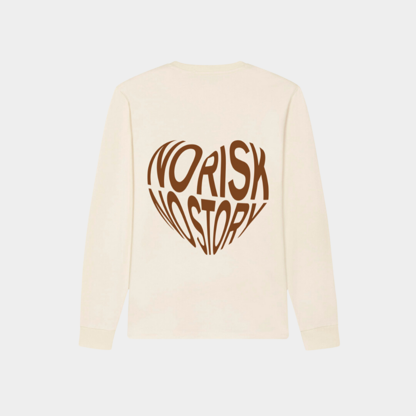 T-shirt " no risk" marron