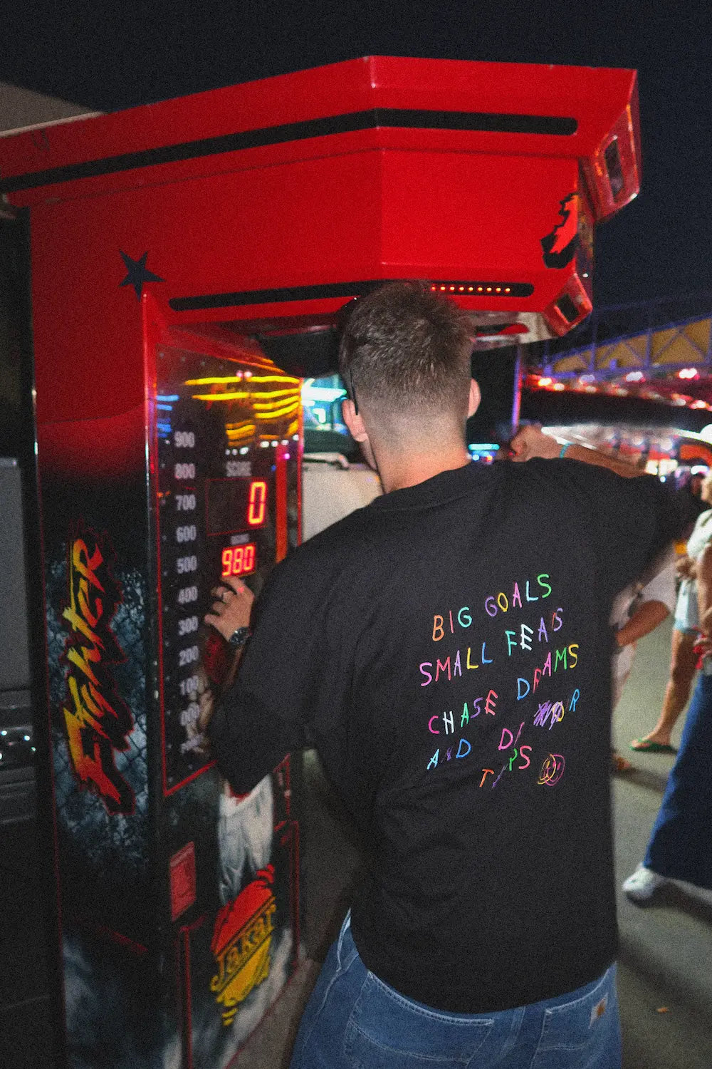 T-shirt "big goals" noir