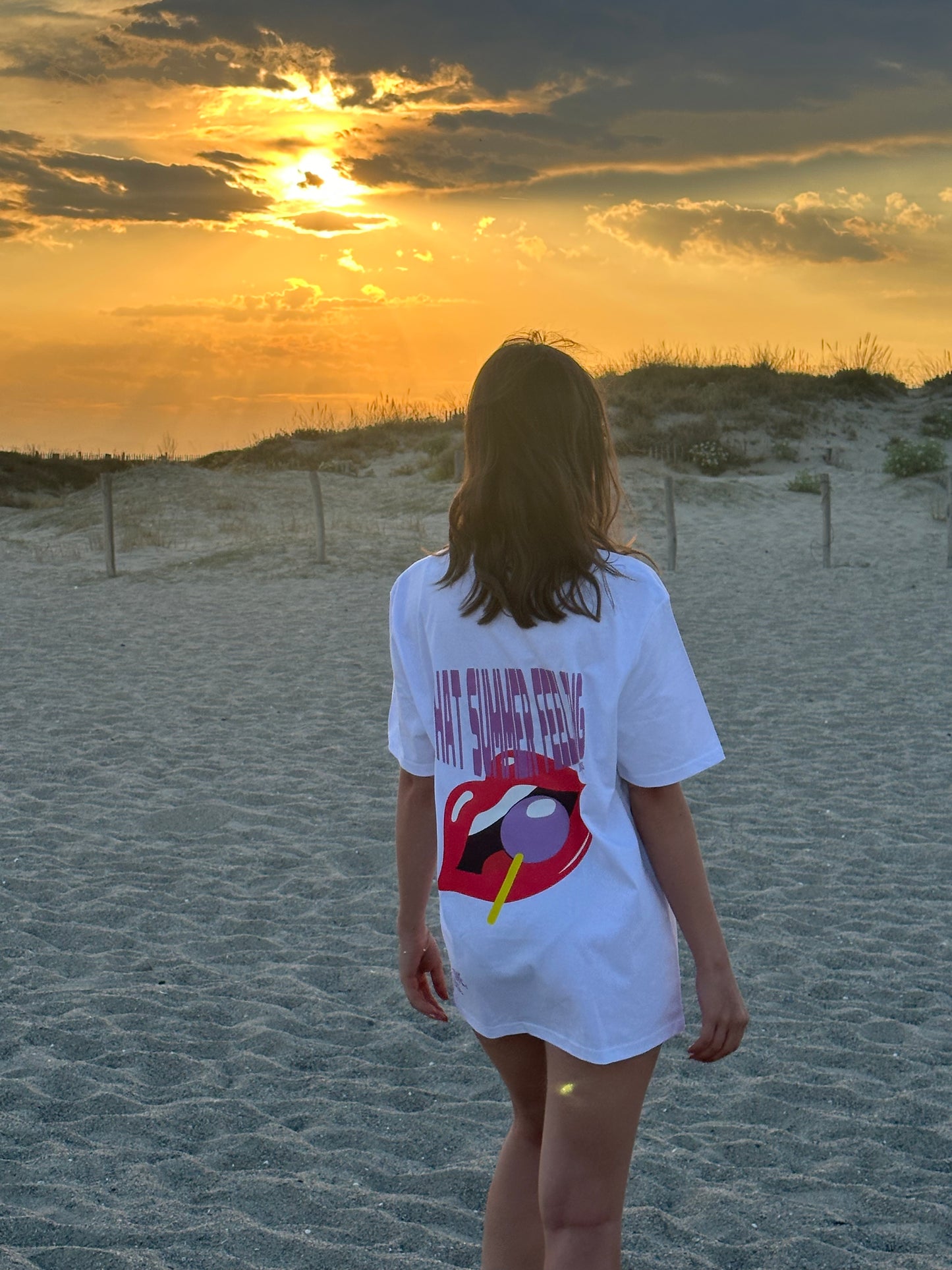 T-shirt "that summer feeling" blanc