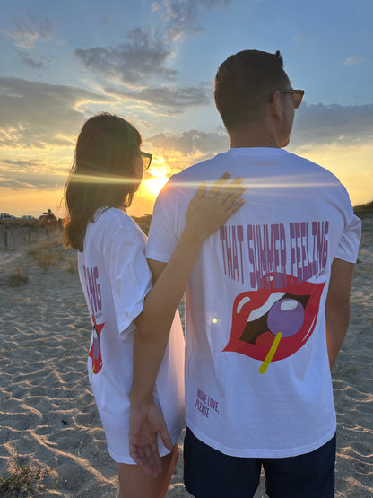 T-shirt "that summer feeling" blanc
